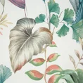 ELLA LINE Komplet pościeli z satynowym splotem i barwnym botanicznym nadrukiem - 160 x 200 cm - biały 4
