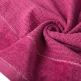 Ręcznik z welurową bordiurą przetykaną błyszczącą nicią - 30 x 50 cm - amarantowy 5