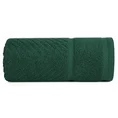 REINA LINE Ręcznik z bawełny zdobiony wzorem w zygzaki z gładką bordiurą - 30 x 50 cm - butelkowy zielony 3