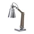Lampka  biurkowa FELIX z drewna i metalu - 37 x 12 x 44 cm - srebrny 1