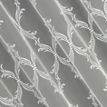Tkanina firanowa etamina zdobiona na całej powierzchni ornamentowym haftem - 290 cm - kremowy 5