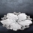 Patera dekoracyjna SIENA okrągła biała z drobnymi kwiatuszkami - ∅ 34 x 4 cm - biały 1