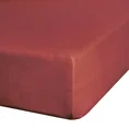 Prześcieradło NOVA z satyny bawełnianej z gumką - 220 x 200 x 30 cm - czerwony 1