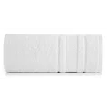 Ręcznik z żakardową bordiurą w geometrycznym stylu - 70 x 140 cm - biały 3