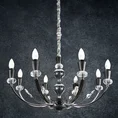 Lampa ośmioramienna MELBA z kryształami - ∅ 71 x 120 cm - srebrny 1