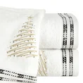 Ręcznik świąteczny EVE bawełniany z haftem z choinką i kryształkami - 70 x 140 cm - biały 1