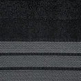 Ręcznik PATI  70X140 cm utkany w miękkie pasy i podkreślony żakardową bordiurą czarny - 70 x 140 cm - czarny 2