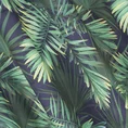 Zasłona z miękkiego welwetu z nadrukiem egzotycznych liści - 140 x 250 cm - zielony 5