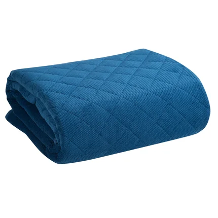 EUROFIRANY PREMIUM narzuta MILO z welwetu strukturalnego pikowana w geometryczny wzór metodą hot press EUROFIRANY PREMIUM narzuta MILO z welwetu strukturalnego pikowana w geometryczny wzór metodą hot press - 220 x 240 cm