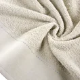 EWA MINGE Ręcznik KARINA w kolorze beżowym, zdobiony aplikacją z cyrkonii na miękkiej szenilowej bordiurze - 50 x 90 cm - beżowy 5