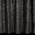 Zasłona TULIA z miękkiego welwetu z metalicznym nadrukiem z motywem liści bananowca - 135 x 270 cm - czarny 3