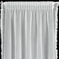 Firana gotowa KIRA 2 z etaminy zdobiona na bokach tkaniny subtelnymi frędzlami  w zestawie troczek - 140 x 270 cm - biały 6