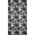 Zasłona gotowa MARILA z tkaniny typu oxford zdobiona nadrukiem róż - 140 x 270 cm - czarny 7