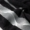 EUROFIRANY CLASSIC Ręcznik SYLWIA 2 z żakardową bordiurą z falującym wzorem - 50 x 90 cm - czarny 5