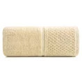 Ręcznik z welurową bordiurą o ryżowej fakturze - 50 x 90 cm - beżowy 3