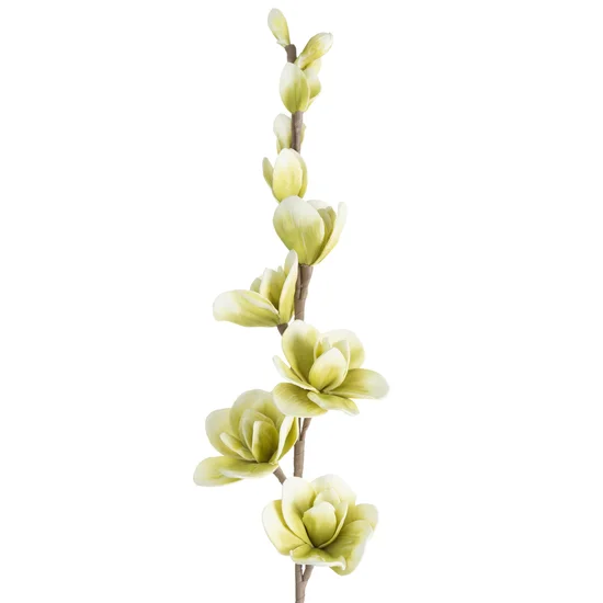 MAGNOLIA - sztuczny kwiat dekoracyjny z pianki foamirian - ∅ 12 x 104 cm - zielony
