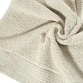 Ręcznik z bordiurą podkreśloną groszkami z błyszczącą lureksową nicią - 30 x 50 cm - beżowy 5
