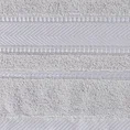 Ręcznik z żakardową błyszczącą bordiurą - 70 x 140 cm - srebrny 2