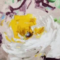 Zasłona AMELIE z miękkiego welwetu z motywem malowanych pędzlem kwiatów - 140 x 270 cm - beżowy 8