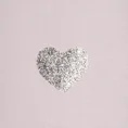 Firana BONNIE z nadrukowanymi srebrnymi sercami - 140 x 250 cm - różowy 6