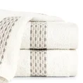 Ręcznik RIVA chłonny i wytrzymały z przeplataną bordiurą - 30 x 50 cm - kremowy 1