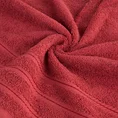 Ręcznik VITO z bawełny podkreślony żakardowymi paskami - 70 x 140 cm - ceglasty 5