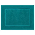 REINA LINE Dywanik łazienkowy z bawełny frotte zdobiony wzorem w zygzaki - 50 x 70 cm - ciemnoturkusowy 2