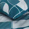 ELLA LINE Komplet pościeli z wysokogatunkowej bawełny z motywem geometrycznym - 140 x 200 cm - ciemnoniebieski 6