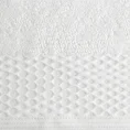 Ręcznik ANELA z ozdobną bordiurą przetykaną błyszczącą nicią - 50 x 90 cm - biały 2