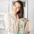 EVA MINGE Ręcznik SELENA z puszystej bawełny z bordiurą zdobioną designerskim nadrukiem - 50 x 90 cm - czarny 6
