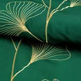 EUROFIRANY PREMIUM pościel HAFT  z satyny bawełnianej zdobiona haftowanymi liśćmi miłorzębu - 160 x 200 cm - zielony 5