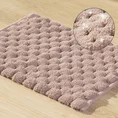Miękki i delikatny dywanik z wytłaczanym wzorem, przetykany srebrną nitką - 60 x 90 cm - różowy 1
