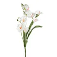 Kwiat sztuczny dekoracyjny z płatkami z jedwabistej tkaniny - ∅ 9 x 80 cm - kremowy 1