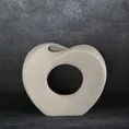 Wazon ceramiczny RISO z efektem rosy - 23 x 6 x 21 cm - kremowy 1