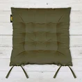 Dwustronna welwetowa poduszka siedziskowa na krzesło z szesnastoma pikowaniami, gramatura 260 g/m2 - 40 x 40 x 6 cm - jasnobrązowy 1