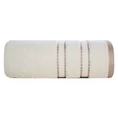 Ręcznik KRISTI z żakardową bordiurą w pasy - 100 x 150 cm - kremowy 3