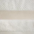 EUROFIRANY PREMIUM Ręcznik MILAN z puszystej bawełny frotte o ryżowej strukturze z błyszczącą bordiurą - 30 x 50 cm - kremowy 2