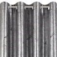 Zasłona BRUGGE ze srebrnym marmurkowym nadrukiem - 140 x 250 cm - srebrny 4