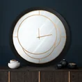 Dekoracyjny zegar ścienny w nowoczesnym minimalistycznym stylu - 60 x 5 x 60 cm - stalowy 8