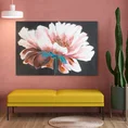 Obraz FLOWER ręcznie malowany na płótnie - 90 x 60 cm - czarny 3