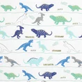 DESIGN 91 Komplet pościeli z bawełny DINO z dinozaurami - 140 x 200 cm, 1 szt. 70 x 80 cm - wielokolorowy 2