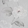 Firana z matowej etaminy z kwiatowym motywem - 140 x 250 cm - biały 9
