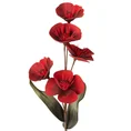 Kwiat dekoracyjny z pianki foamiran - ∅ 13 x 82 cm - czerwony 1