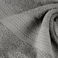 Ręcznik KAYA klasyczny z żakardową bordiurą - 70 x 140 cm - srebrny 5