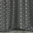 Zasłona CUBE ze srebrnym geometrycznym wzorem - 140 x 250 cm - czarny 3