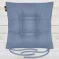 ADORE dwustronna welurowa poduszka siedziskowa na krzesło z czterema pikowaniami, gramatura 195 g/m2 - 40x40x8 cm - niebieski 1