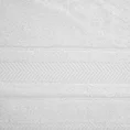 Ręcznik z żakardową bordiurą w geometrycznym stylu - 70 x 140 cm - biały 2