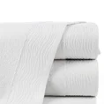 Ręcznik DAFNE z bawełny podkreślony żakardową bordiurą z motywem zebry - 70 x 140 cm - biały 1