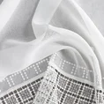 Firana z matowej etaminy zdobiona haftem i pasem gipiury - 300 x 150 cm - biały 7