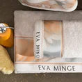 EVA MINGE Ręcznik MINGE 6 z bordiurą zdobioną fantazyjnym nadrukiem roślinnym - 50 x 90 cm - beżowy 4